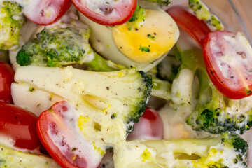 Fresh  vegetable and mayonnaise salad