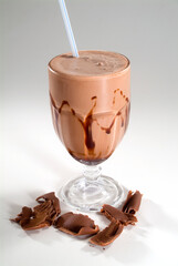 chocolate milkshake with pieces of chocolate