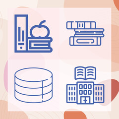 Simple set of periodicals related lineal icons