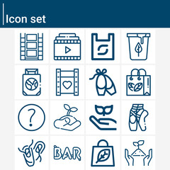 Simple set of pale related lineal icons.