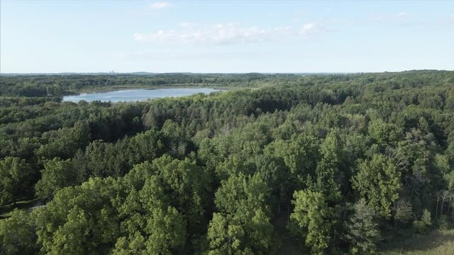 Mendon Ponds Park Honeoye Falls Near Rochester New York Drone View