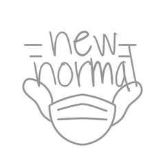 new normal, wear medical mask, after coronavirus, hand made line style