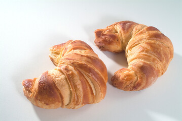 croissant on white background