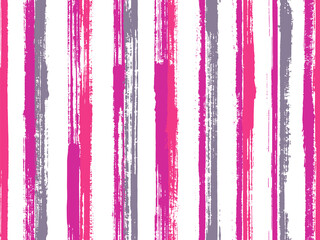 Watercolor thin irregular stripes vector seamless pattern. Hipster maritime shirt textile design. 