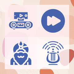 Simple set of ian related filled icons