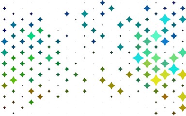 Light Multicolor, Rainbow vector background with colored stars.