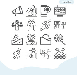 Simple set of defect related lineal icons.