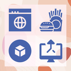 Simple set of connection related filled icons