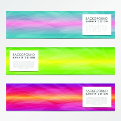 Fototapeta premium Abstract Banner Template. Background Geometry Glass. Vector Horizontal Design.