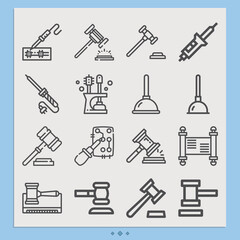 Simple set of enhancing related lineal icons.