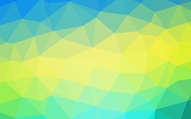 Light Blue, Yellow vector polygon abstract backdrop.