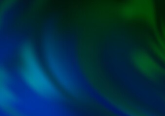 Dark Blue, Green vector abstract blurred background.