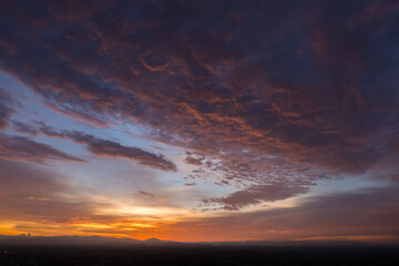 Fototapeta na wymiar Beautiful sky at Sunset time.