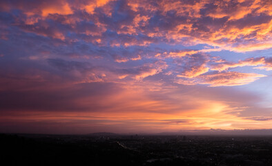 Fototapeta na wymiar Beautiful sky at Sunset time.