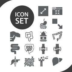 Simple set of inflammation related filled icons.