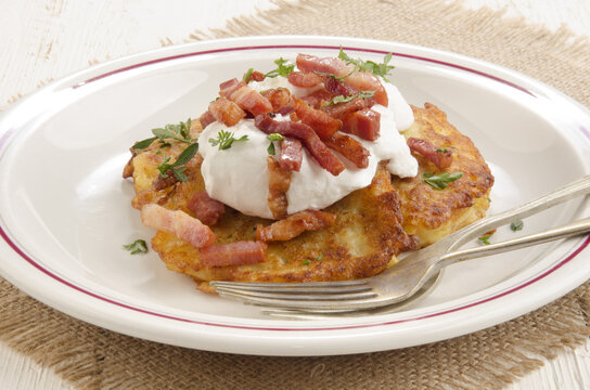 Boxty, Irish Pancake With Sour Cream