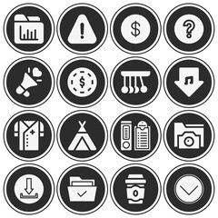 16 pack of change  filled web icons set