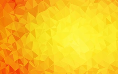 Light Orange vector shining triangular background.