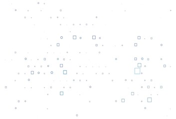 Light BLUE vector template with spots, rectangles.