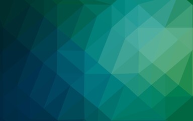 Dark Blue, Green vector polygon abstract layout.