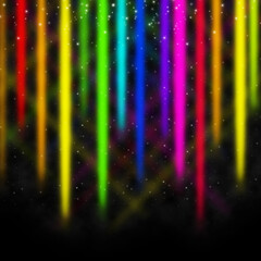 Colorful Streaks Background Shows Space And Colors Display, 
