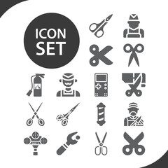 Obraz premium Simple set of barbara bush related filled icons.