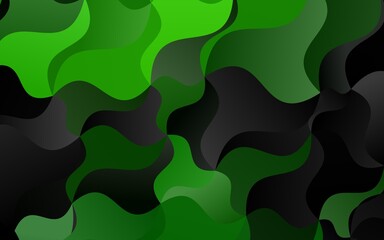 Light Green vector template with abstract lines.