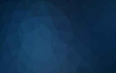 Fototapeta premium Dark BLUE vector abstract polygonal cover.