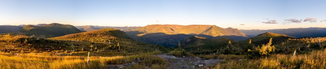 Panoramic view at the mont Ernest-Laforce, in the Gaspesia national park, Canada
