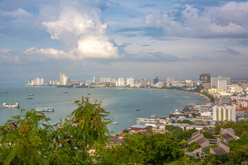 Pattaya City, Bang Lamung District/ Thailand- November 23, 2013: view of Pattaya city on a sunny day