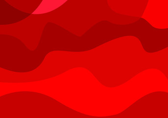 red background of various waves
