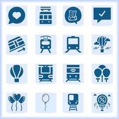 Hot air  related simple set. 16  filled