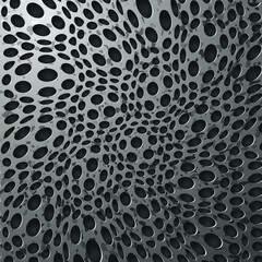 Circles abstract 3d vector seamless pattern. Engraved metal seamless pattern. Modern symmetrical circle shapes backdrop. Surface circles ornament. Decorative ornate shiny design. Metallic texture.