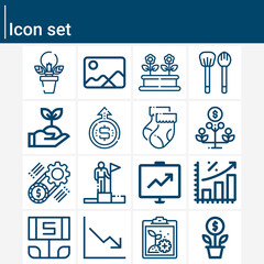 Simple set of evolution related lineal icons.