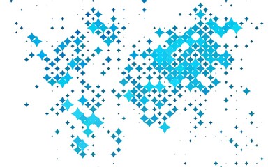 Light Blue, Green vector pattern with christmas stars.