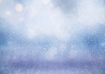 defocus lightsGlitter vintage lights background. silver, purple. defocused.