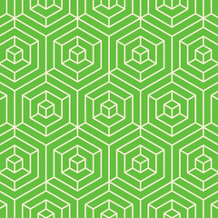 Hexagon art deco pattern background.