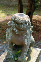 Fototapeta na wymiar 遠野・常堅寺のカッパ狛犬