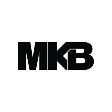 MKB letter monogram logo design vector