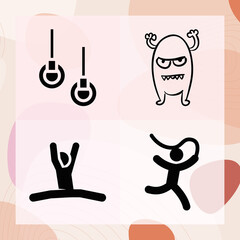 Simple set of lifted related filled icons