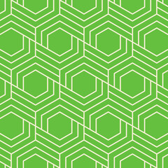 Hexagon art deco pattern background.