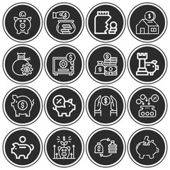 16 pack of ryan  lineal web icons set