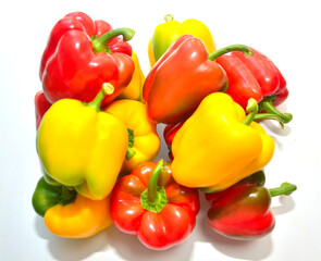 red and yellow peppers