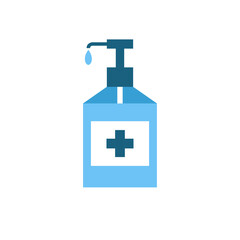 alcohol gel bottle icon, vector color illustration