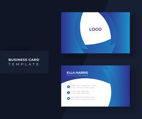 Abstract Shape Business card template.Gradient Color.
