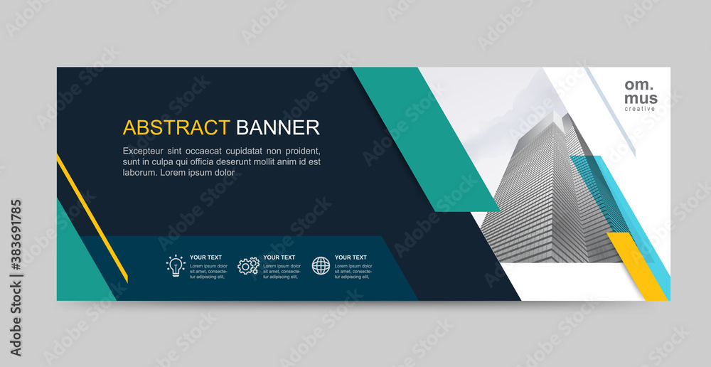 Wall mural vector abstract header and banner background. social media and business web design template. can use