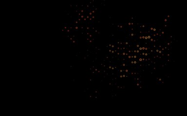 Dark Orange vector template with circles.