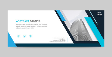 Vector abstract header and banner background. Social media and business web design template. can use for landing page, cover, bifold, flyer and social media