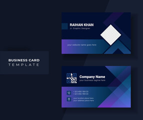 Abstract Creative gradient business card design