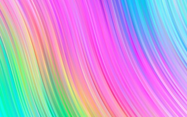 Light Multicolor, Rainbow vector background with bent ribbons.